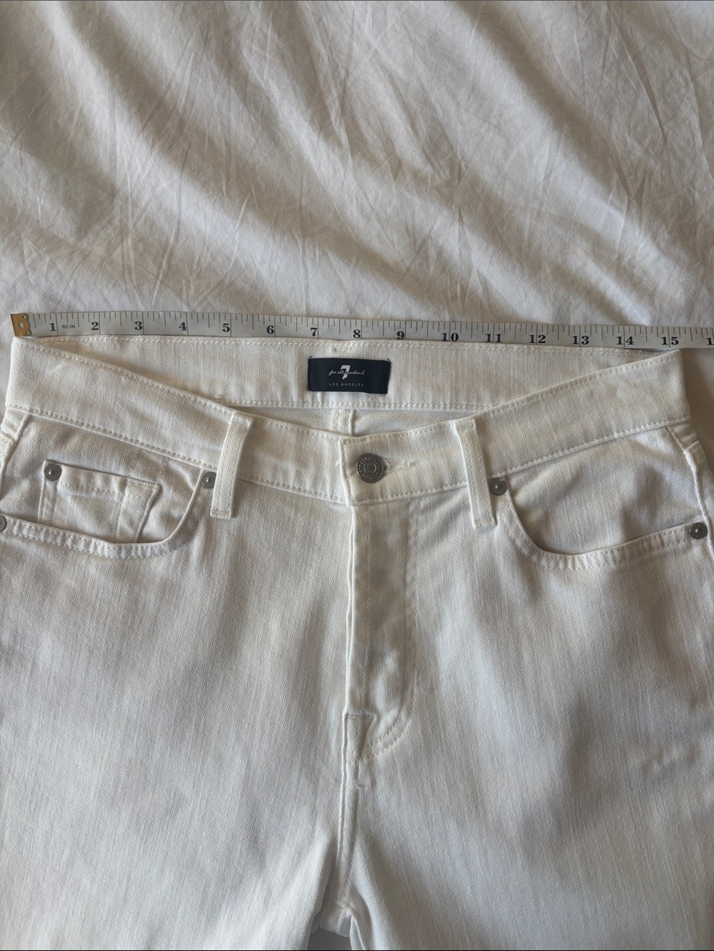 7 For All Mankind Josefina Jeans, White, 29 - Picture 6 of 9